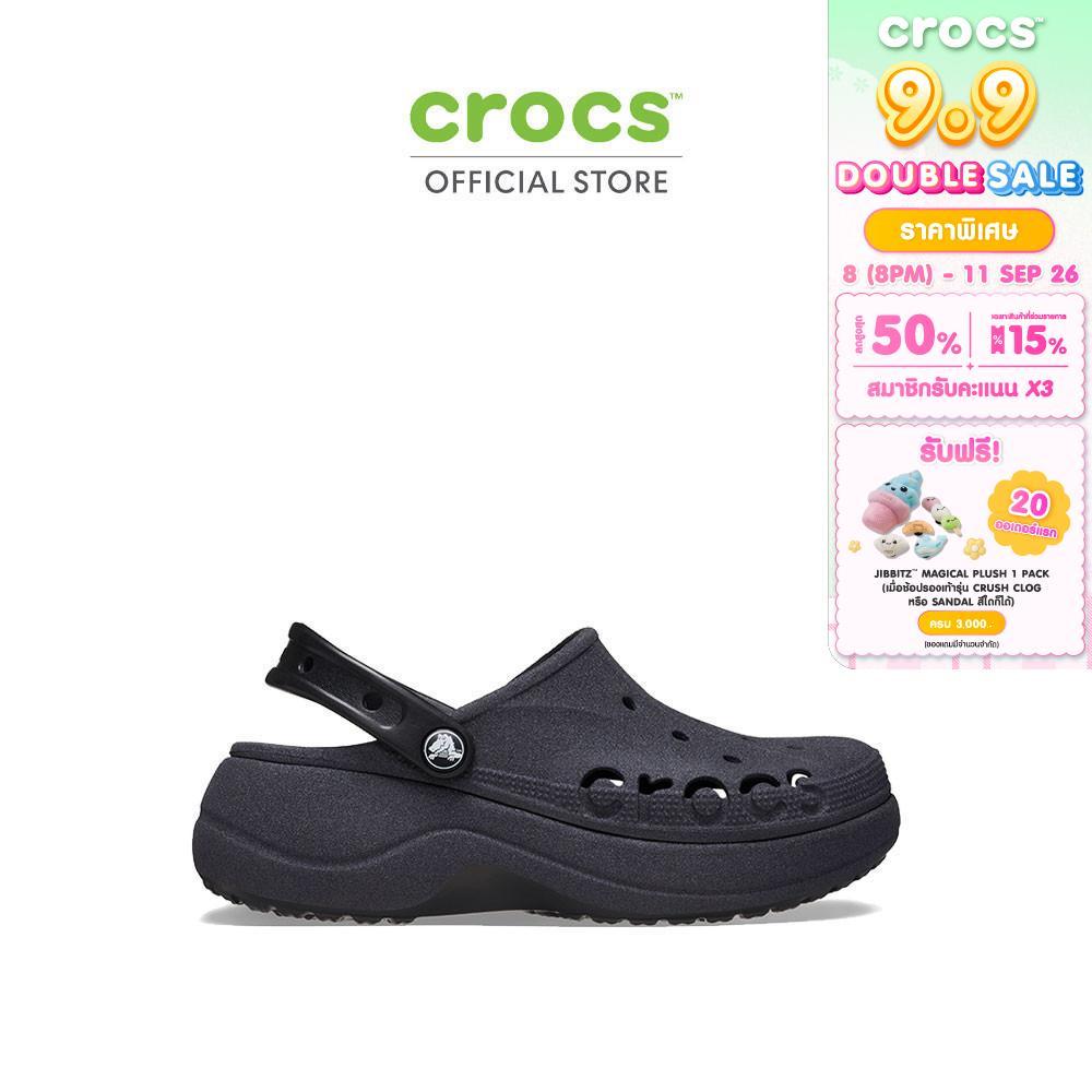 CROCS รองเท้าลำลองผู้หญิง BAYA PLATFORM GLITTER CLOG รุ่น 208459001 - BLACK