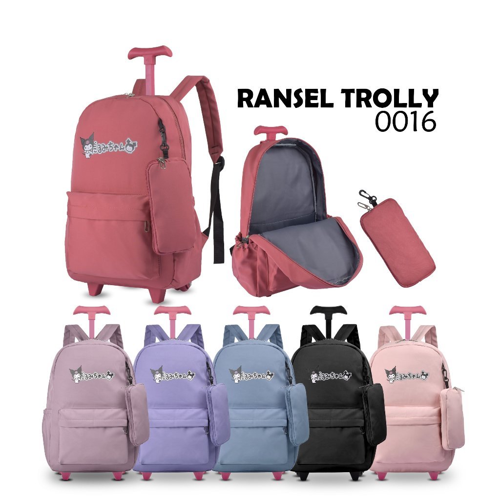 Brayhanolshop-Trolley Bag 0016 Girls School Backpack Childrens Trolley Bag-Elementary School Trolley