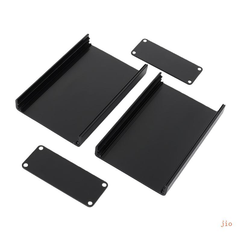 Jio อลูมิเนียมสีดํากรณีไฟฟ้าโครงการกล่องสําหรับวงจรเครื่องตรวจจับผู้ถือ