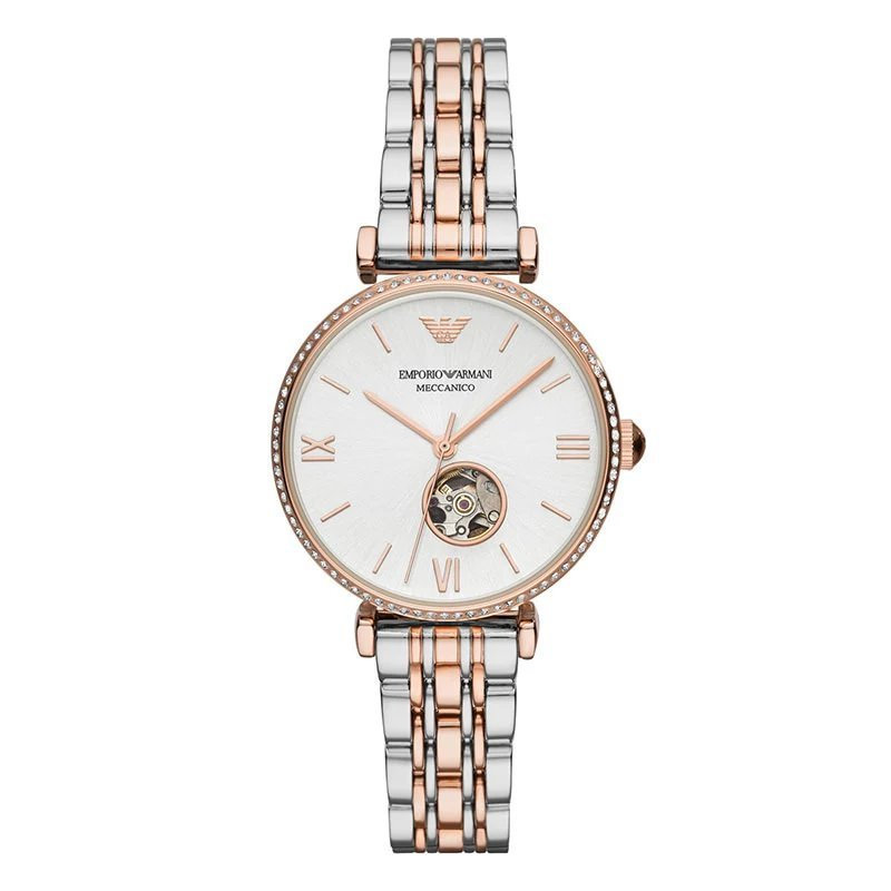 Armani (Emporio Armani) นาฬิกา Gypsophila Rose Gold Diamond นาฬิกาอเมริกันยุโรปแฟชั่นนาฬิกาสุภาพสตรี