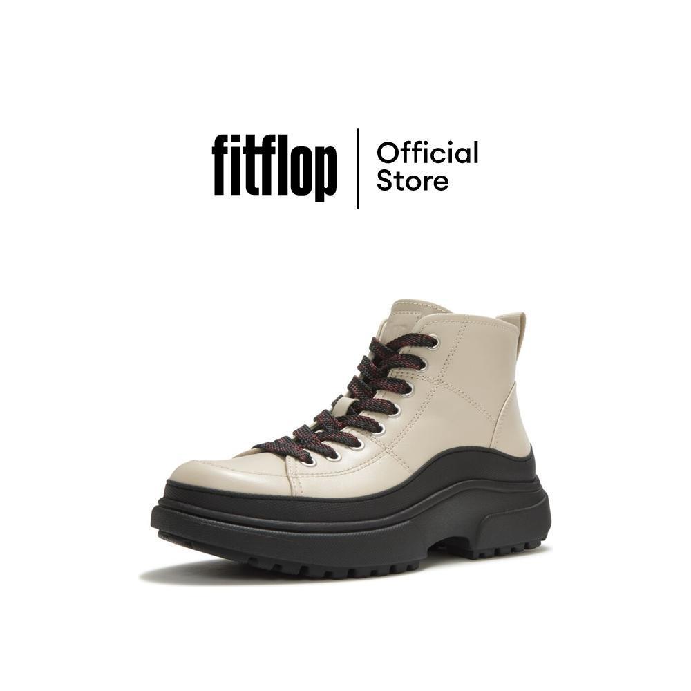FITFLOP WYLDER LEATHER LACE UP BOOTS รองเท้าบูทผู้หญิง รุ่น ABO-E40 สี TAUPE