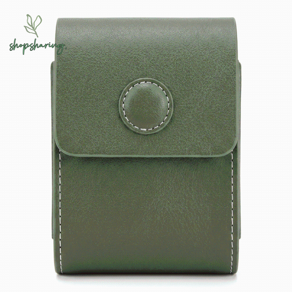 SHOPSHARING Golf Rangefinder, Portable Universal Range Finder Carry Bag, Golf Accessories Green PU L