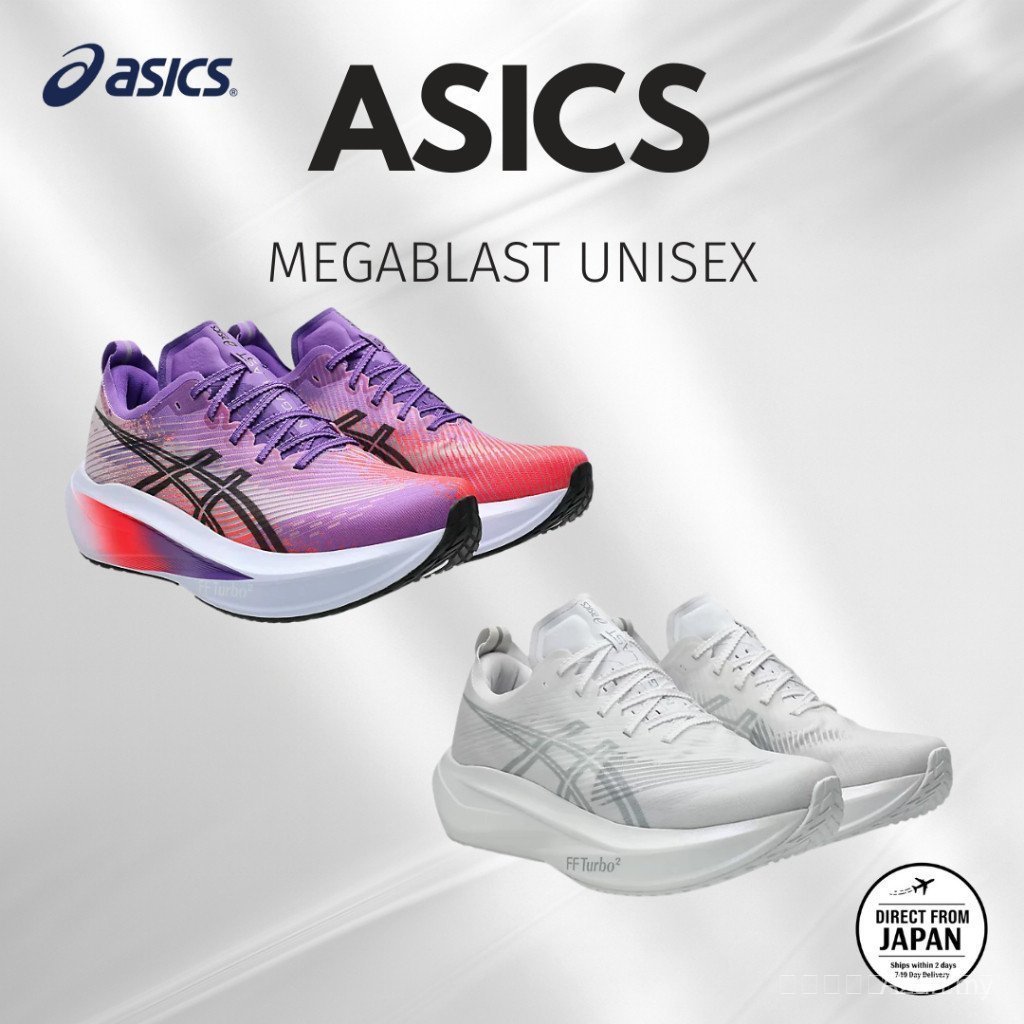 2026 ASICS MEGABLAST รองเท้าวิ่งผู้ชายและผู้หญิง Ultralight ShockAbsorbing FMVJ BWBP