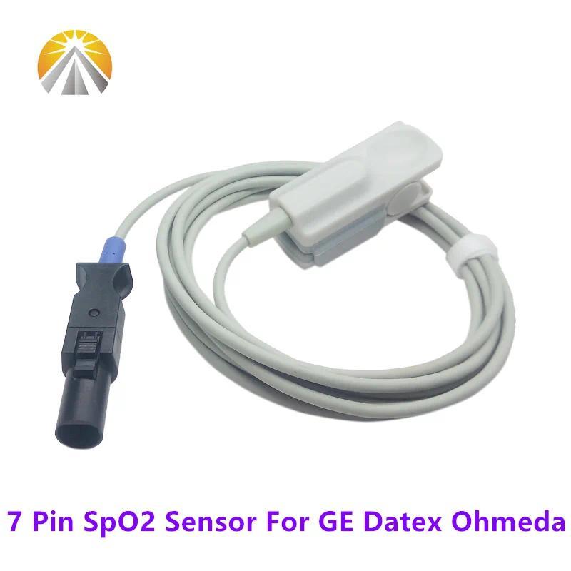 &เซ็นเซอร์ SpO2 แบบ 7 พิน ใช้ซ้ำได้สำหรับ GE Datex Ohmeda OXY-F4-H 3700 3710 3740 3800 S/5 AS/3 GE 7