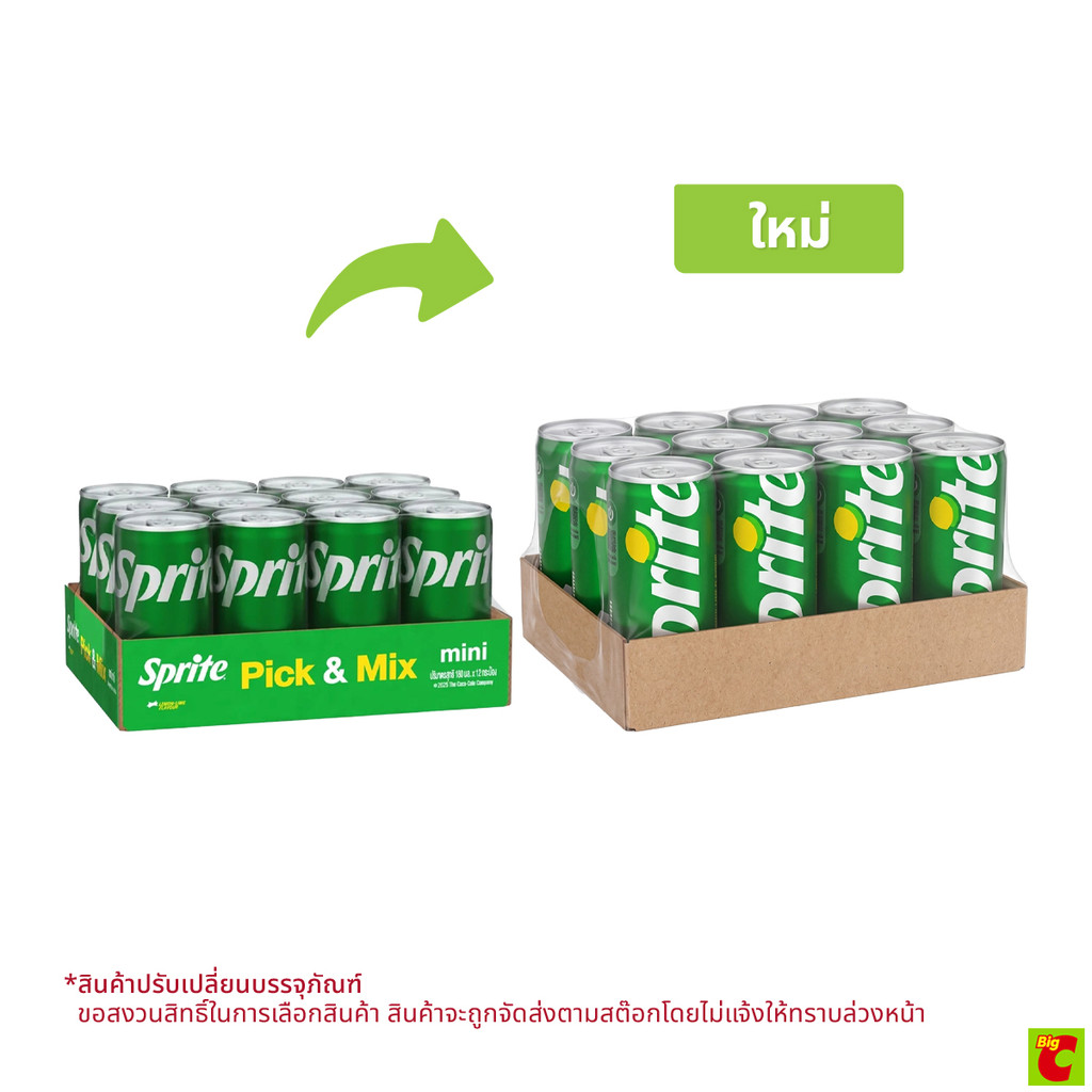 [สินค้าส่งด่วน] สไปรท์ น้ำอัดลม 180 มล. x 12 ชิ้น