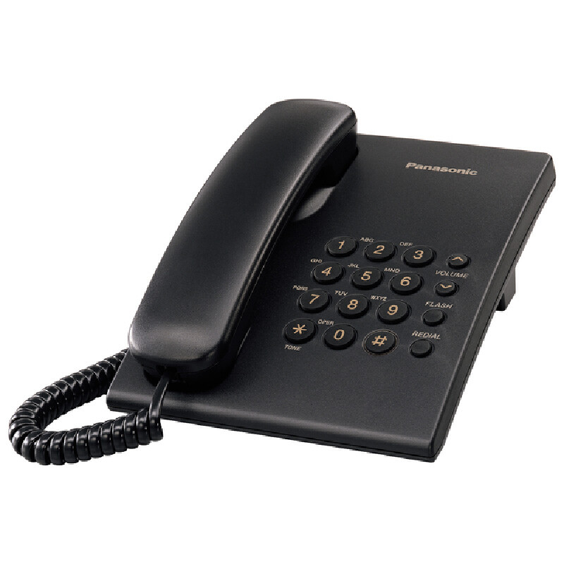 โทรศัพท์ สีดำ Panasonic KX-TS500MXB
