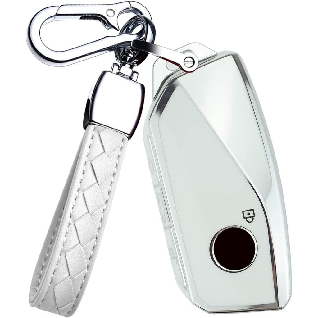 HIBEYO TPU Key Fob สําหรับ BMW 7 Series 760i X7 IX XM 2023 สําหรับ BMW X5 X6 2024 Energie 7er อุปกรณ