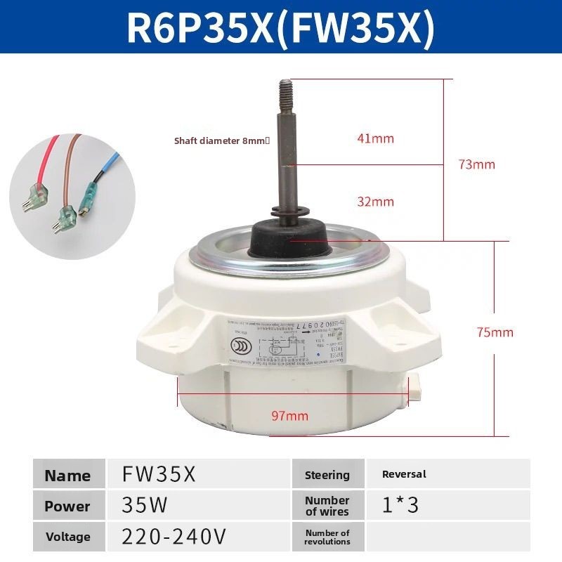 Gree Air Conditioner Outdoor Fan Motor FW35X YYW35-6 YDP35-6 R6P35X Brand New Reversible Fan