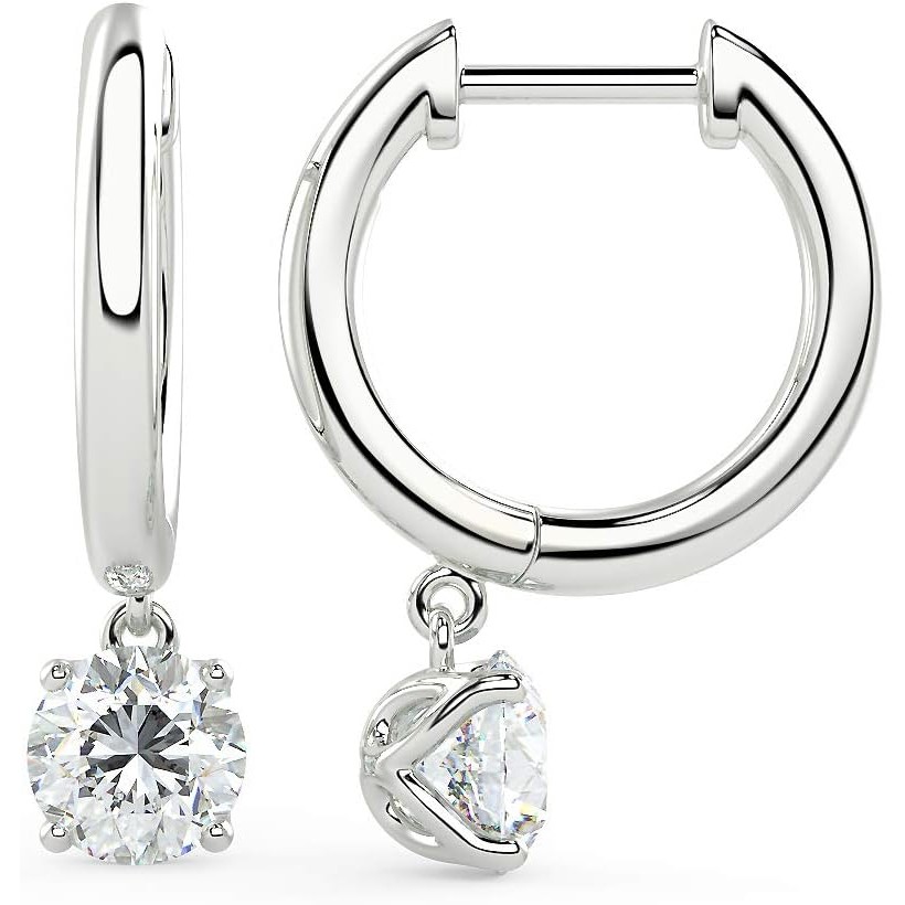 ต่างหูแหวนวงกลม Lab-Grown Diamond สำหรับผู้หญิง ขนาด 0.50 - 4.00 กะรัต GH, VS1-VS2 จาก Carbon Atelie