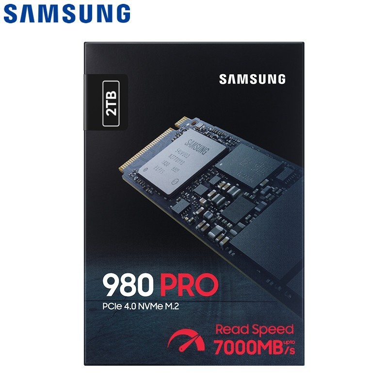 ยี่ห้อใหม่ Samsung/Samsung 980PRO 2T/2TB PCIE4.0 NVME โน้ตบุ๊ค SSD Solid State Drive