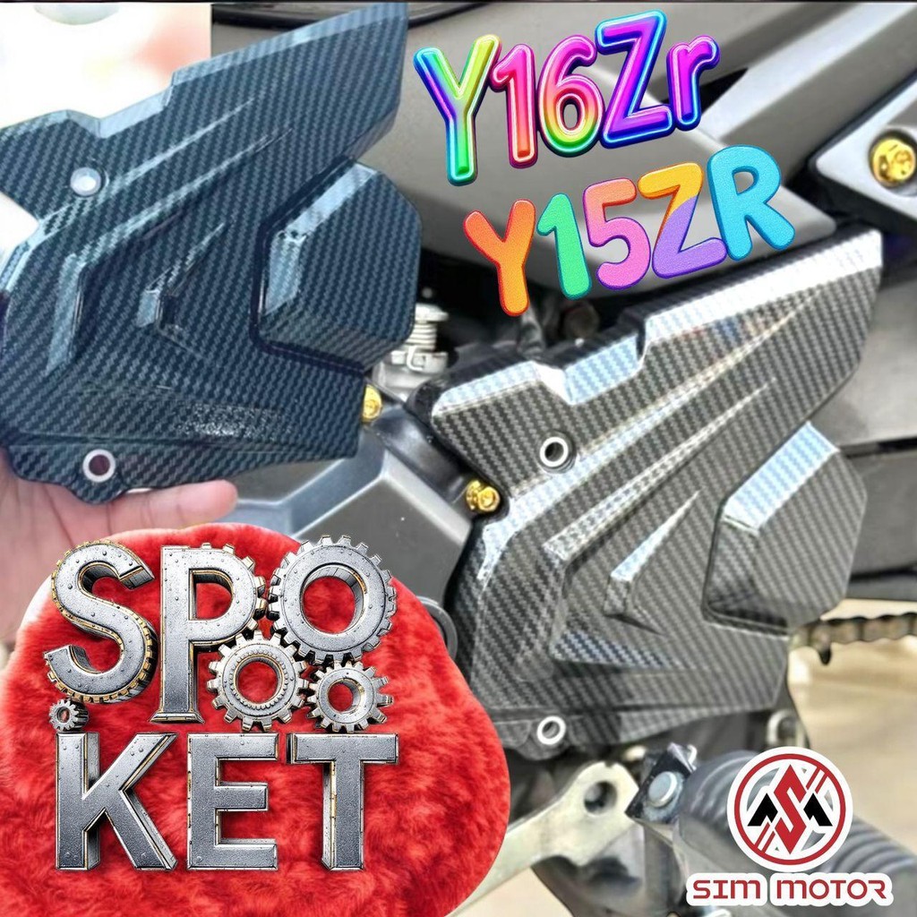 Y15ZR Y16ZR ฝาครอบสเตอร์หน้า forge คาร์บอนกระเป๋า Y15ZR Y16ZR