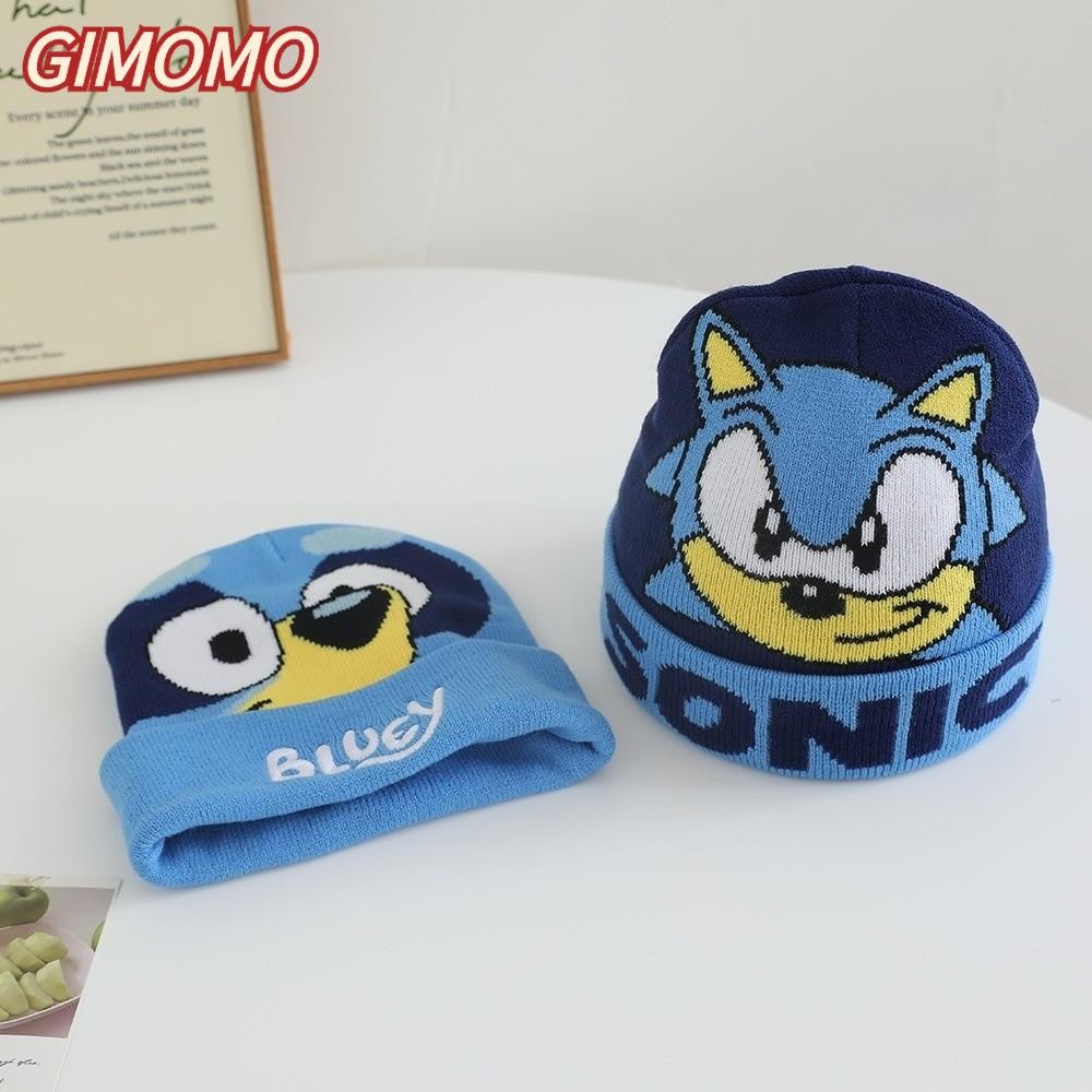GIMOMO Kids Knit Hat, Intarsia Design Knit Beanie Hat, Warm Cartoon Pattern Anime Cartoon Beanie
