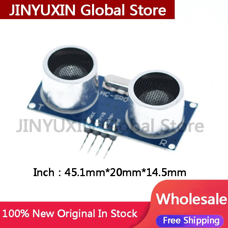 5 ชิ้นเซ็นเซอร์อัลตราโซนิก HC-SR04 HCSR04 world Ultrasonic Wave เครื่องตรวจจับรังโมดูล HC SR04 HCSR0