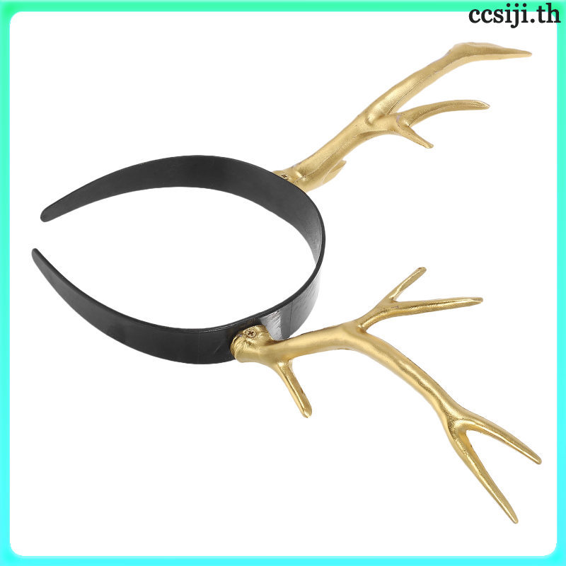 เขากวางคาดศีรษะสำหรับคอสเพลย์ พร้อมวิกผมและวงผม แบบโกลเด้น แบรนด์ CCJ