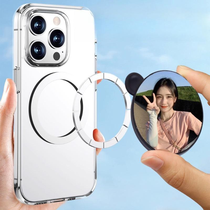 อุปกรณ์เสริมโทรศัพท์ กระจกเซลฟี่แม่เหล็ก กล้องหลัง ไลฟ์สตรีมมิ่ง 2.2 นิ้ว เพรียวบาง มุมมองกว้าง
