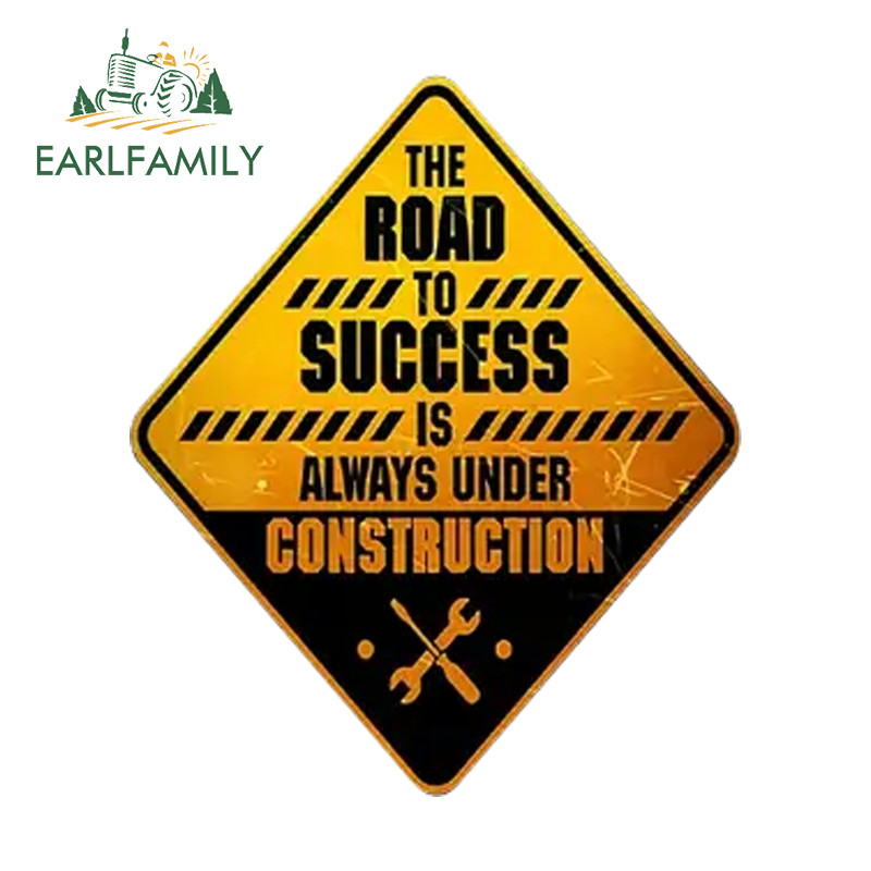 EARLFAMILY คําเตือนสติกเกอร์รถบุคลิกภาพกันน้ํา Campervan รถบรรทุกกระดานโต้คลื่น Windows PVC Decal Occlusion Scratch Amusing รถประตู Protector