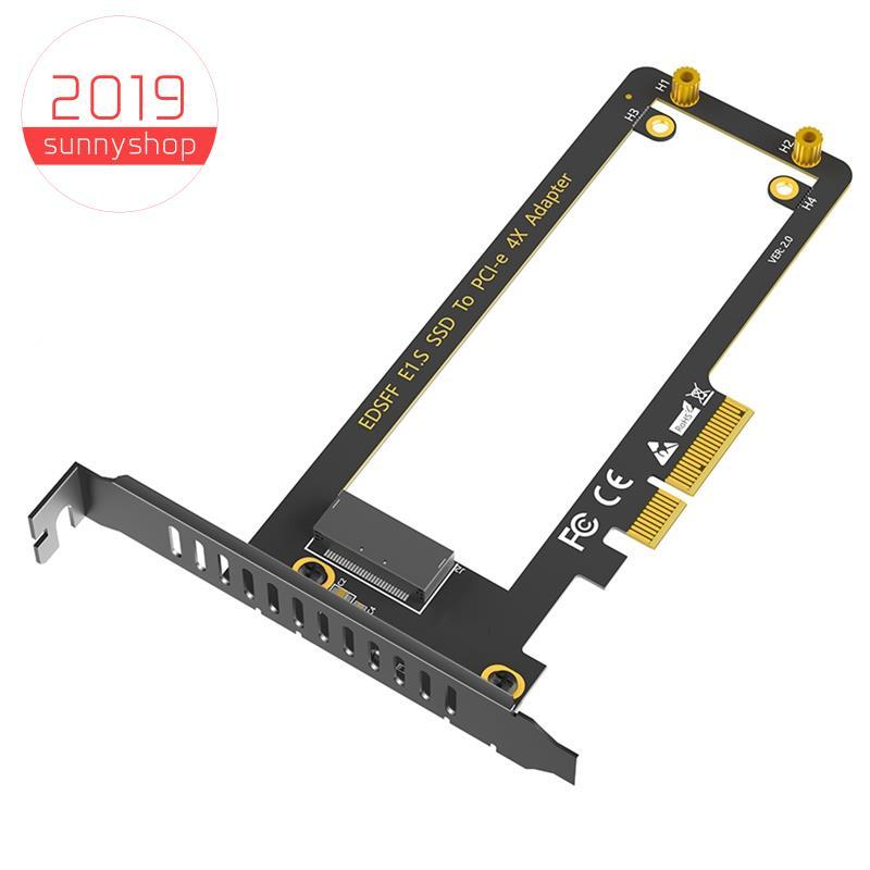 [sunnyshop2019]PCI-E 4.0 4X ถึง E1. S NVMe ไม้บรรทัด 1U GEN-Z EDSFF สั้น SSD อะแดปเตอร์ความร้อน 9.5 