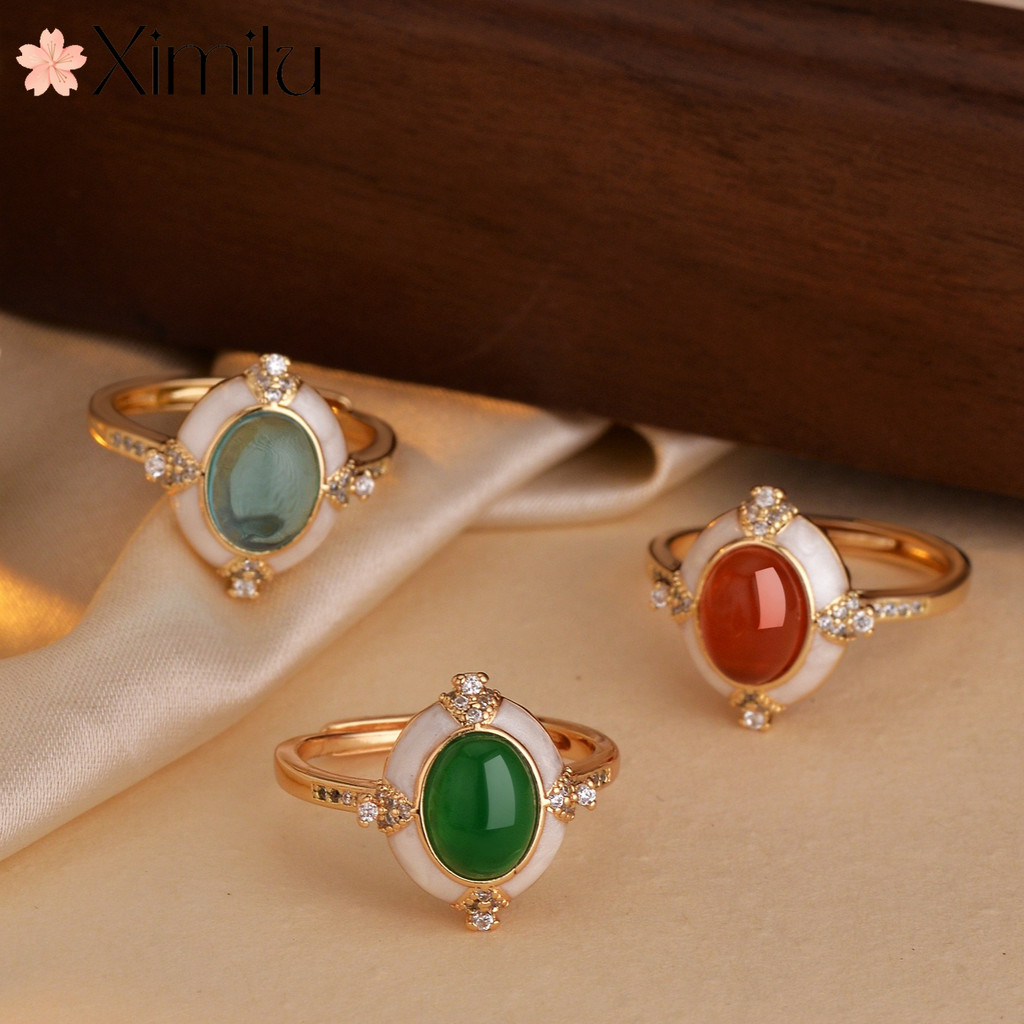แหวนรูปไข่สีสันสดใส สไตล์เรโทร พร้อมเสิร์ฟทุกโอกาส เป็นของขวัญวันเกิดที่พิเศษ