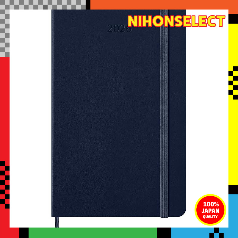 Moleskine Planner 2026, Starts in January, 12-Month Daily Diary, Large Size (13cm x 21cm), Hard Cove