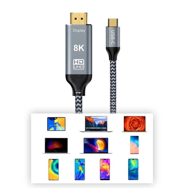 WU Polyamide Plaided USB CREATE To HDMl 8 0K6OHz Wire Game Streaming And Office Use