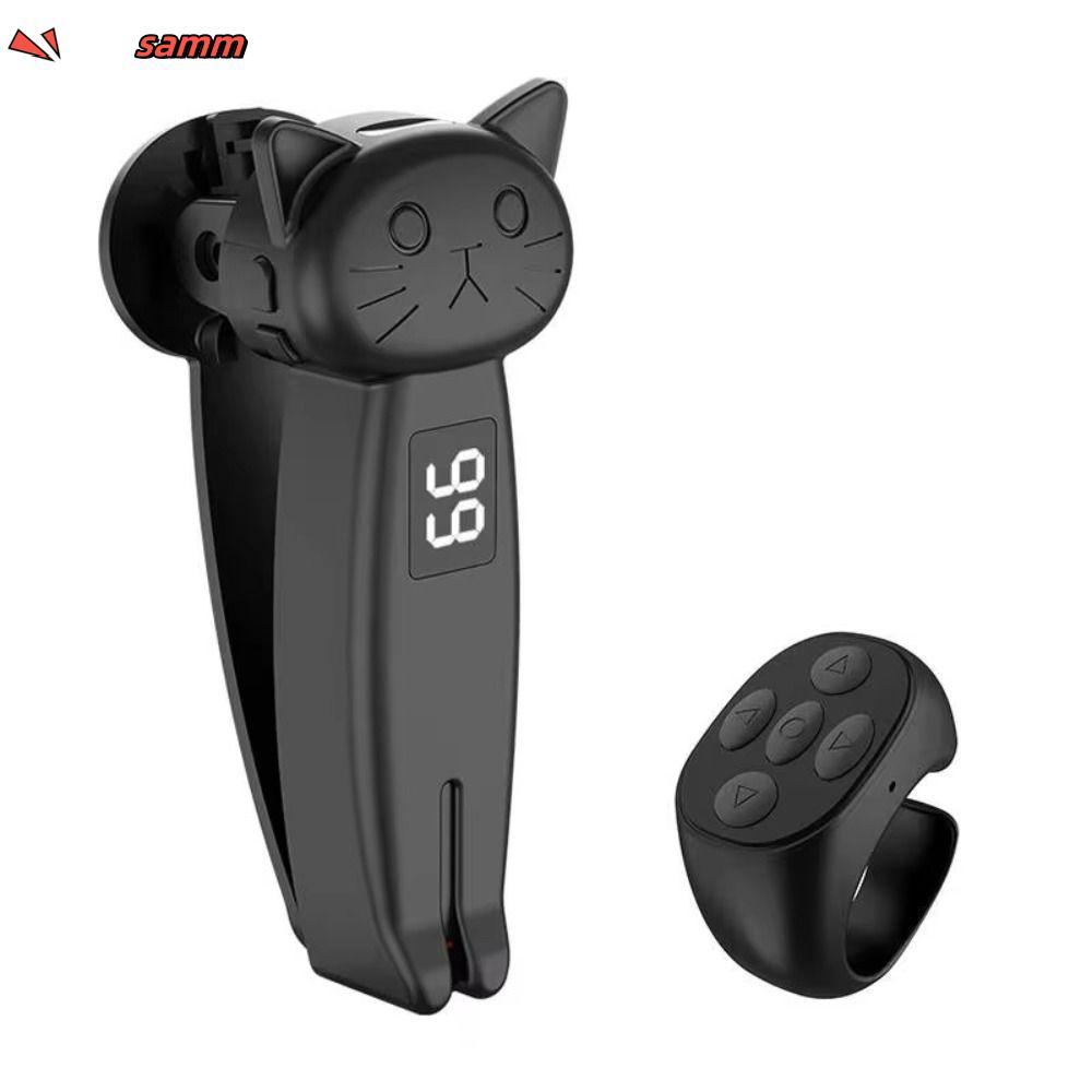 SAMM Electric Auto Page Turner, Mini Bluetooth-Compatible Finger Clicking อุปกรณ์, แบบพกพา ABS Mute 