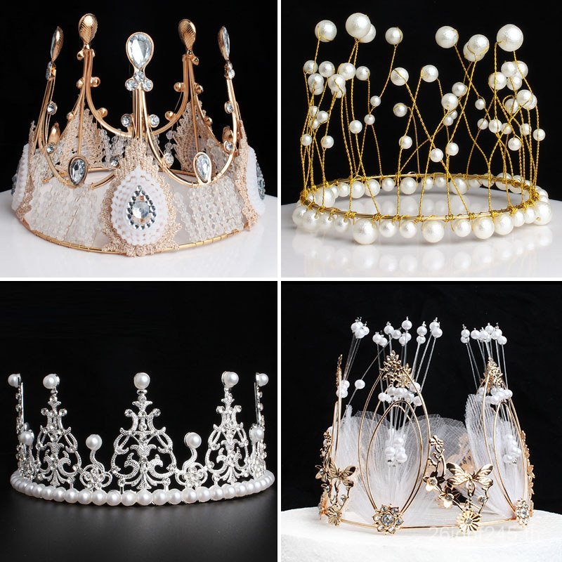 String Lights Crown เค้กวันแม่ Plug-In เครื่องประดับตกแต่ง Gypsophila วันเกิด Pearl Queen Feather In