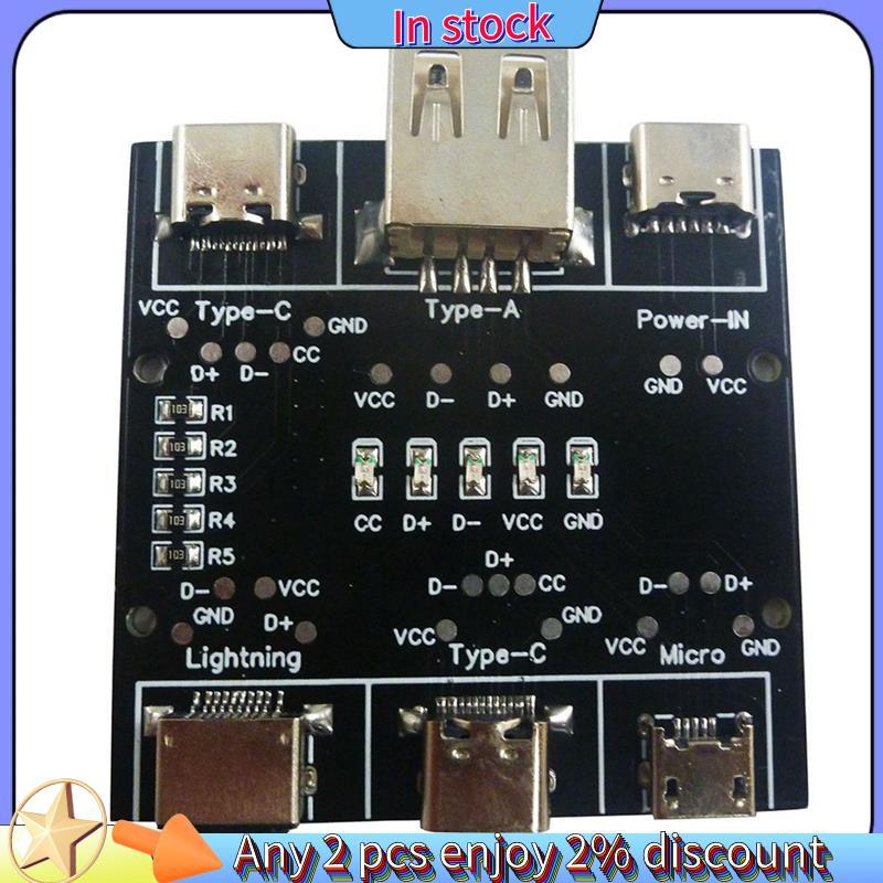 In stock-1 PCS UD11A03 Data Cable Detection Board USB Cable Tester สีดํา 5.5x5 ซม.สําหรับ IOS Androi