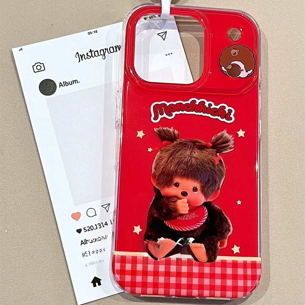 🌺KIDDY🌺ส่งจากไทย เคสโทรศัพท์มือถือ เคสไอโฟน กันกระแทก สําหรับMonchhichi IPHONE 16 11 12 13 14 15PRO MAX 7Plus XR XSMax