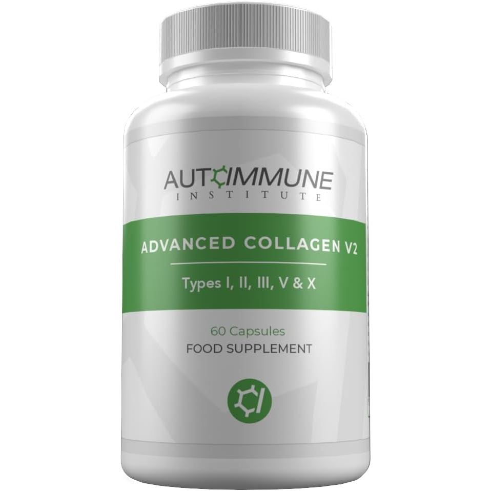 คอลลาเจนขั้นสูง V2.Type I, II, III, V และ X Hydrolysed อาหารเสริมคอลลาเจนพร้อมวิตามินซี, แอล-ไกลซีน 