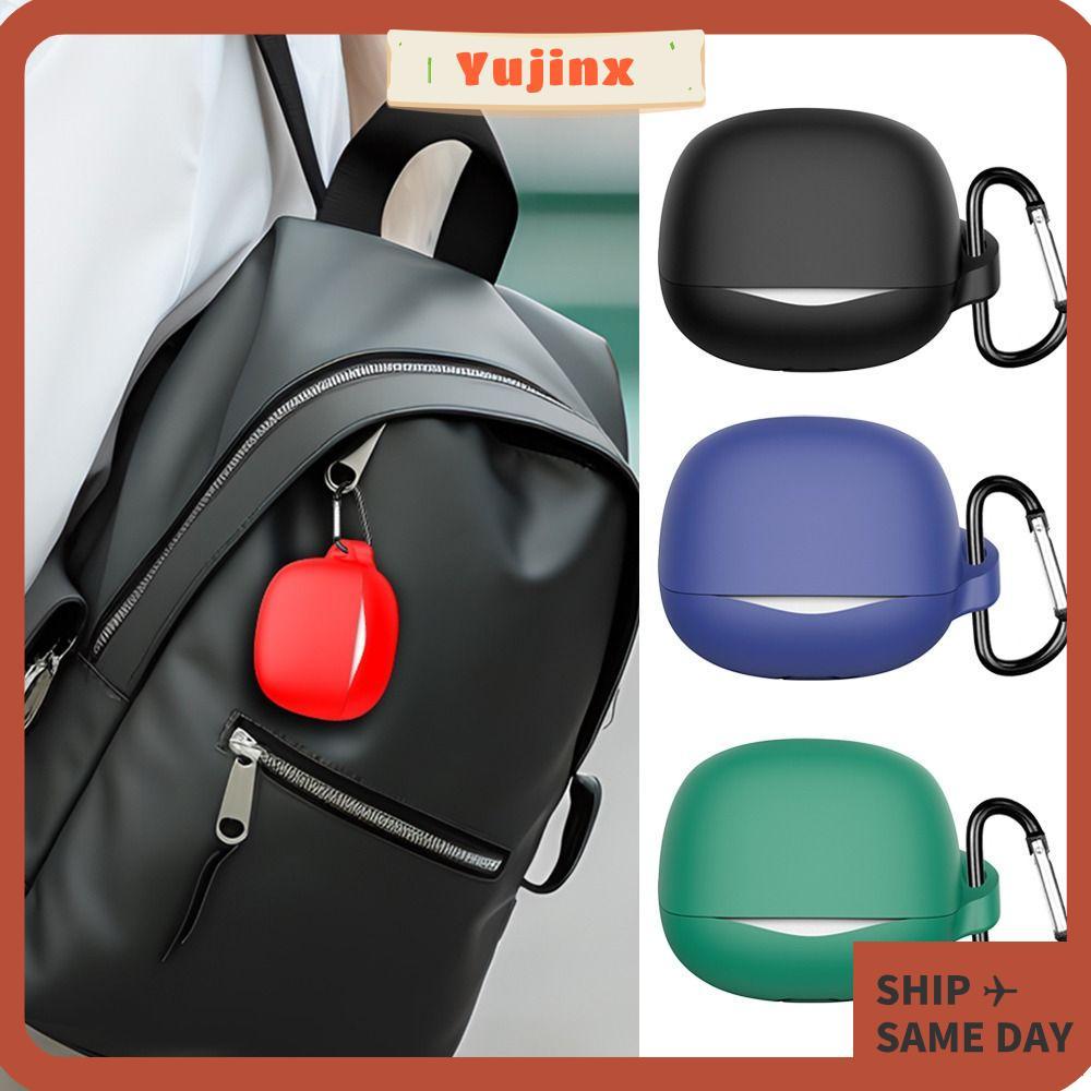 YUJINX ฝาครอบหูฟังป้องกันฝุ่นพร้อมหูฟัง Carabiner คุณภาพสูงหลายสี Anti-fall กล่องชาร์จซิลิโคนสําหรับ