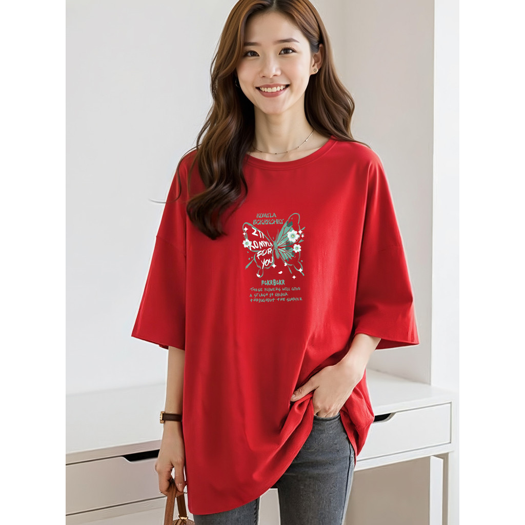 2Y337 [AIYOU] M-5XL เสื้อยืดผู้หญิง TShirt Crop Top T เสื้อ PLUS ขนาด TShirt เสื้อ PLUS-ขนาดเสื้อยืด