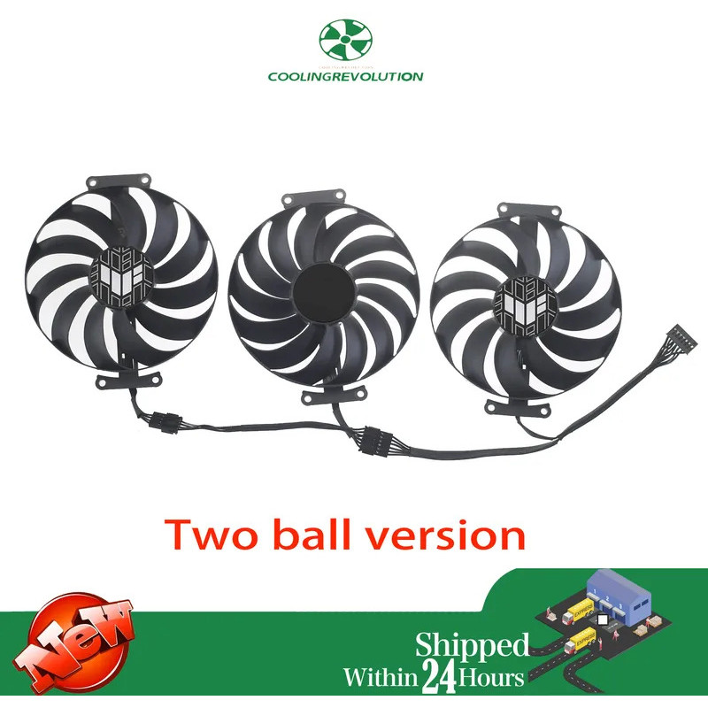 95 มม.RX6700XT RX6800 RX6900XT พัดลมกราฟิกสําหรับ ASUS TUF Gaming Radeon RX 6700 XT RX 6800 XT RX 69