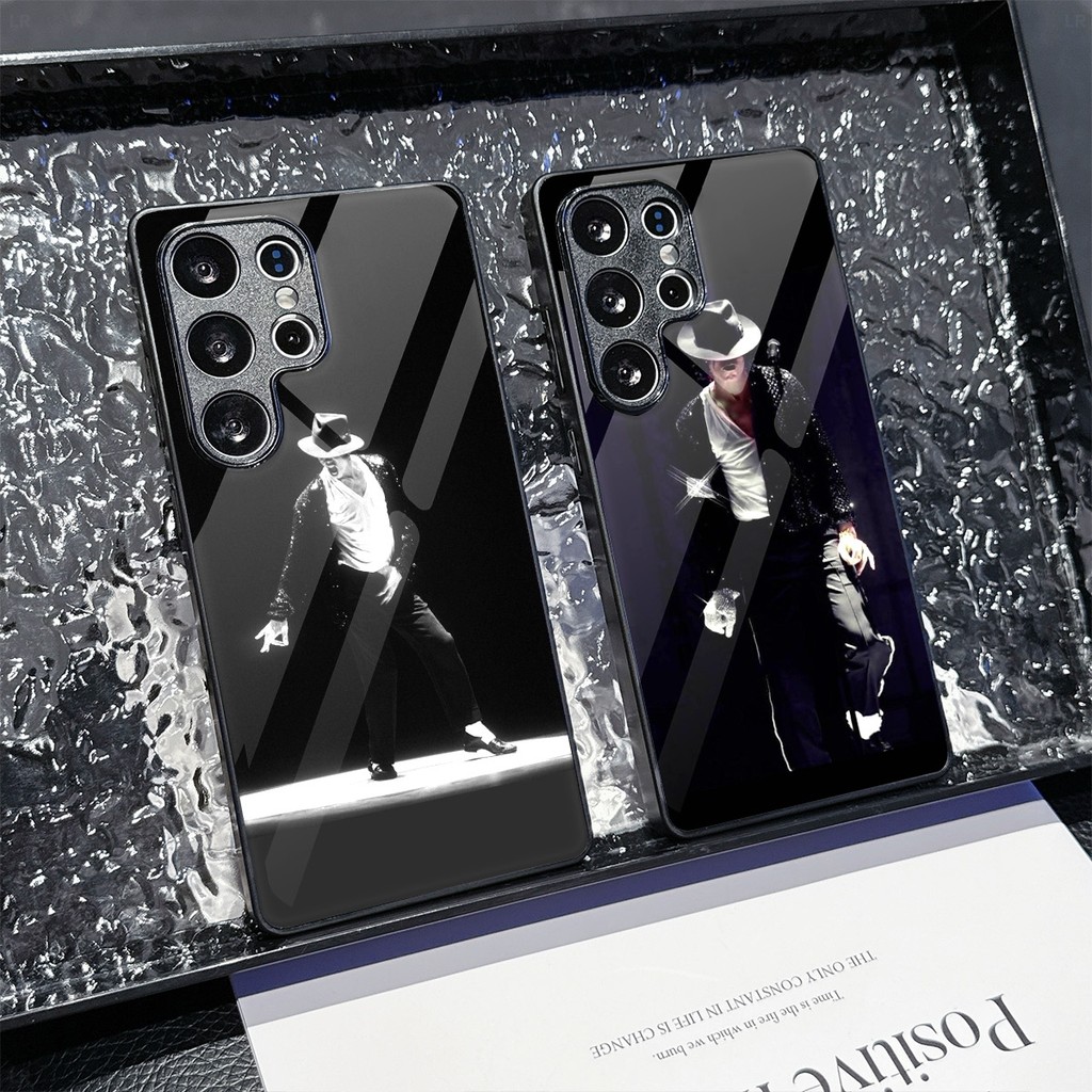 Michael Jackson art 1 แก้วเคสโทรศัพท์สําหรับ Samsung Galaxy S22 S23 S24 S25 Ultra Plus S24FE S25FE M