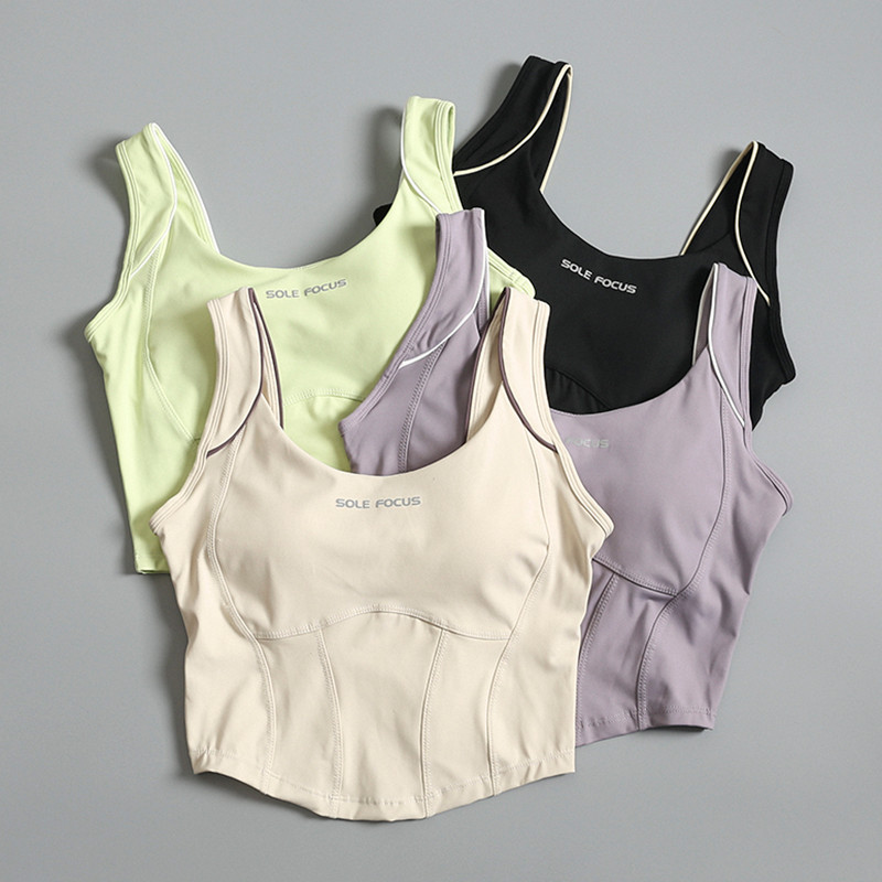 sport bar ผู้หญิง สปอร์ตบาร์ ชุดชั้นในกีฬาสำหรับผู้หญิงเสื้อกล้ามโยคะใส่ข้างนอกในฤดูร้อนกันกระแทกสำห