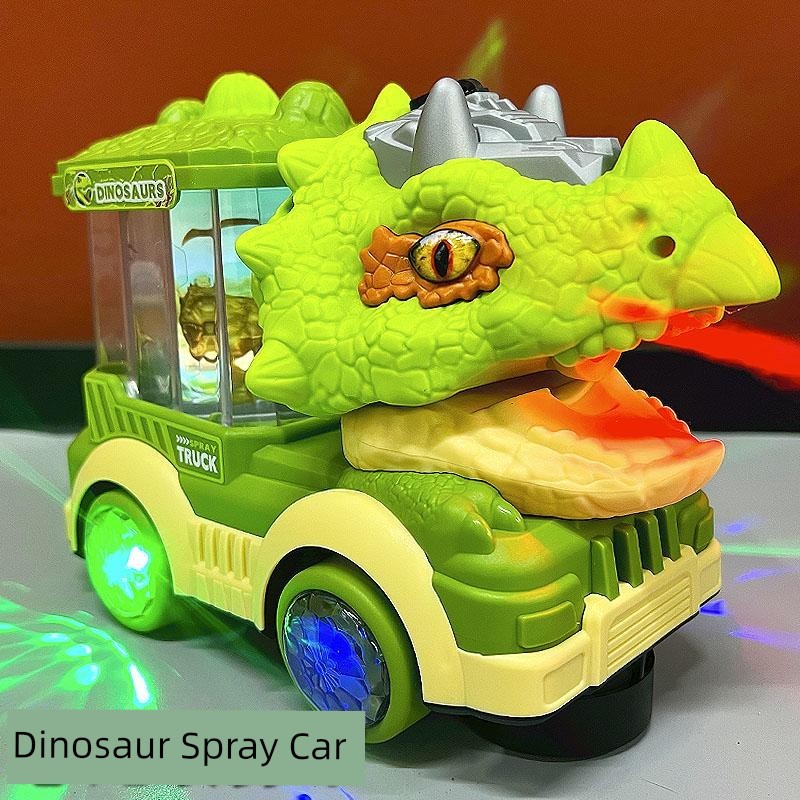 vcd ไดโนเสาร์ ของเล่นเด็ก เด็กไฟฟ้าสเปรย์ไดโนเสาร์ของเล่นรถแสงเพลงเด็กผู้หญิง2-3ของขวัญวันเกิดปริศนา
