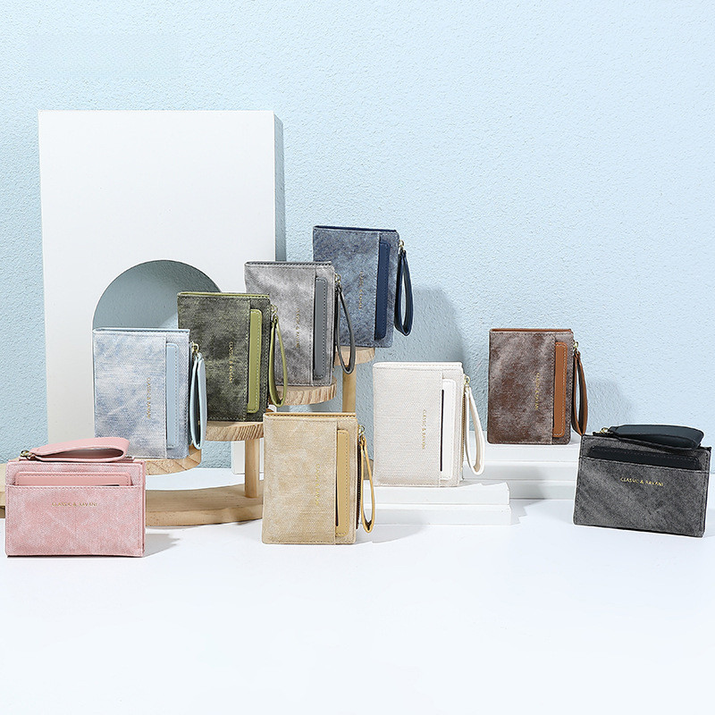 Moné.【COD&Ready stock】กระเป๋าสตางค์สตรีสั้นพับดีนิมขนาดใหญ่กระเป๋าเหรียญสตรี - รูปที่ 3