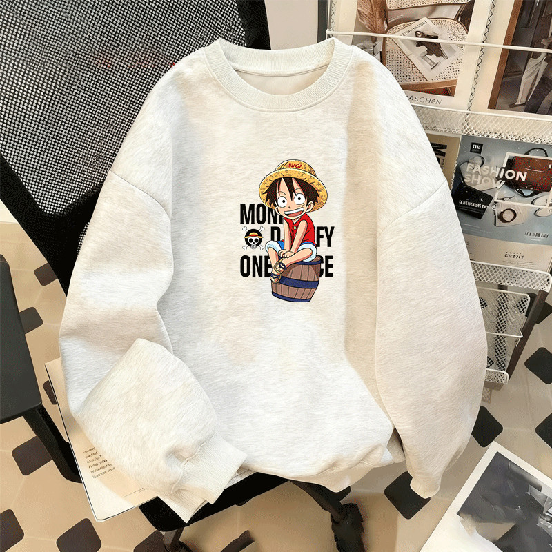 เสื้อคาร์ดิแกน แขนยาว คอกลมแขนยาว สกรีนลายการ์ตูนและข้อความ ทรงพอดีตัว ผ้านิ่ม มีคุณสมบัติกันหนาวดี