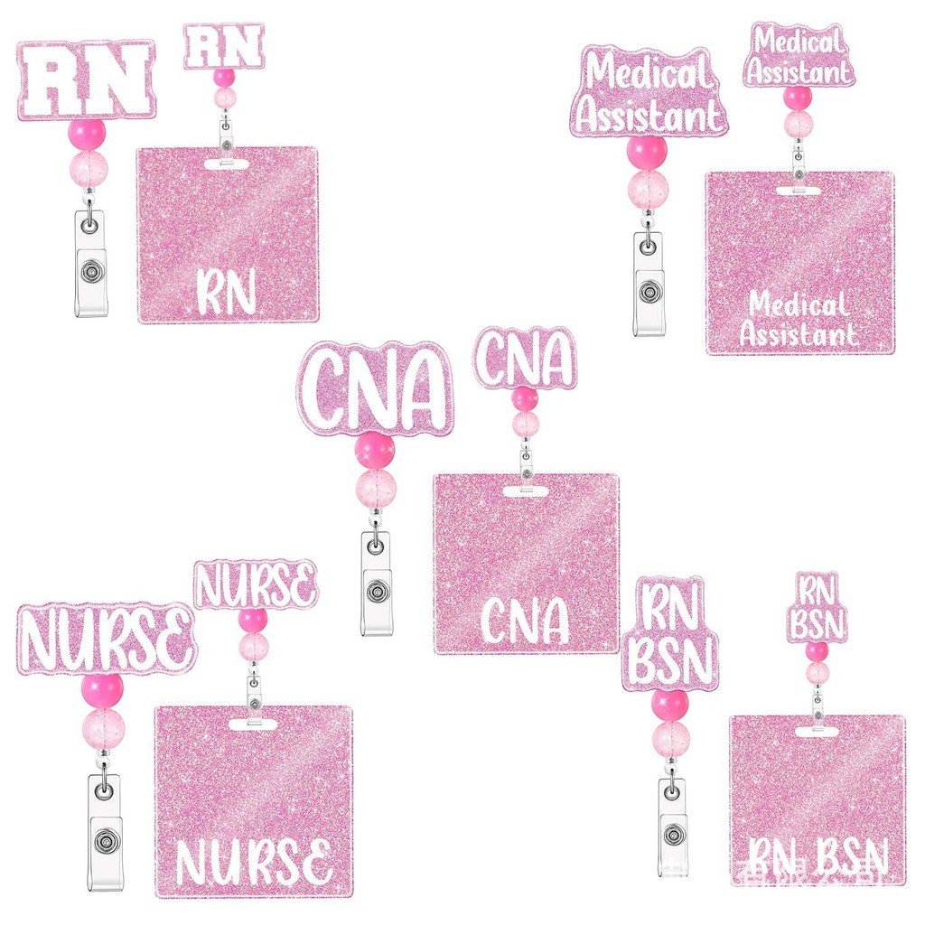 R RN BSN CNA ป้ายพยาบาลคลิปป้ายแบบพับเก็บได้ GNZ6