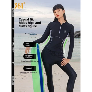 ชุดว่ายน้ํา 361 องศา Rushguard UPF50+ ชุดว่ายน้ํามืออาชีพสองชิ้น Beachwwear