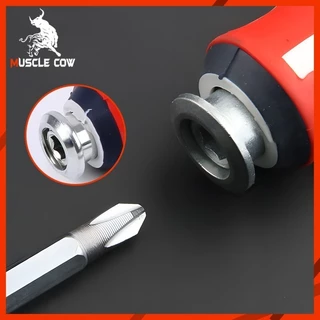 MUSCLE COW ไขควงเปลี่ยนหัวแม่เหล็ก 2IN1 ดีไซน์สวย ทนทาน มีหัวทั้งปากแฉกและปากแบน