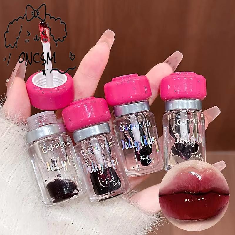 Clear Tint Waterproof Lip Gloss – Moisturizing Long-Lasting Berry Red Lip Glaze