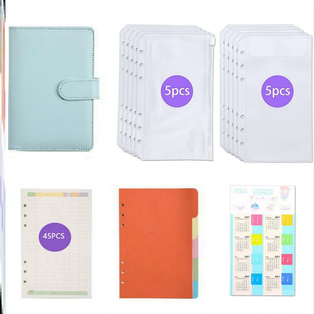 A6 Notebook Binder Budget Planner Organizer เงินสด Budget
