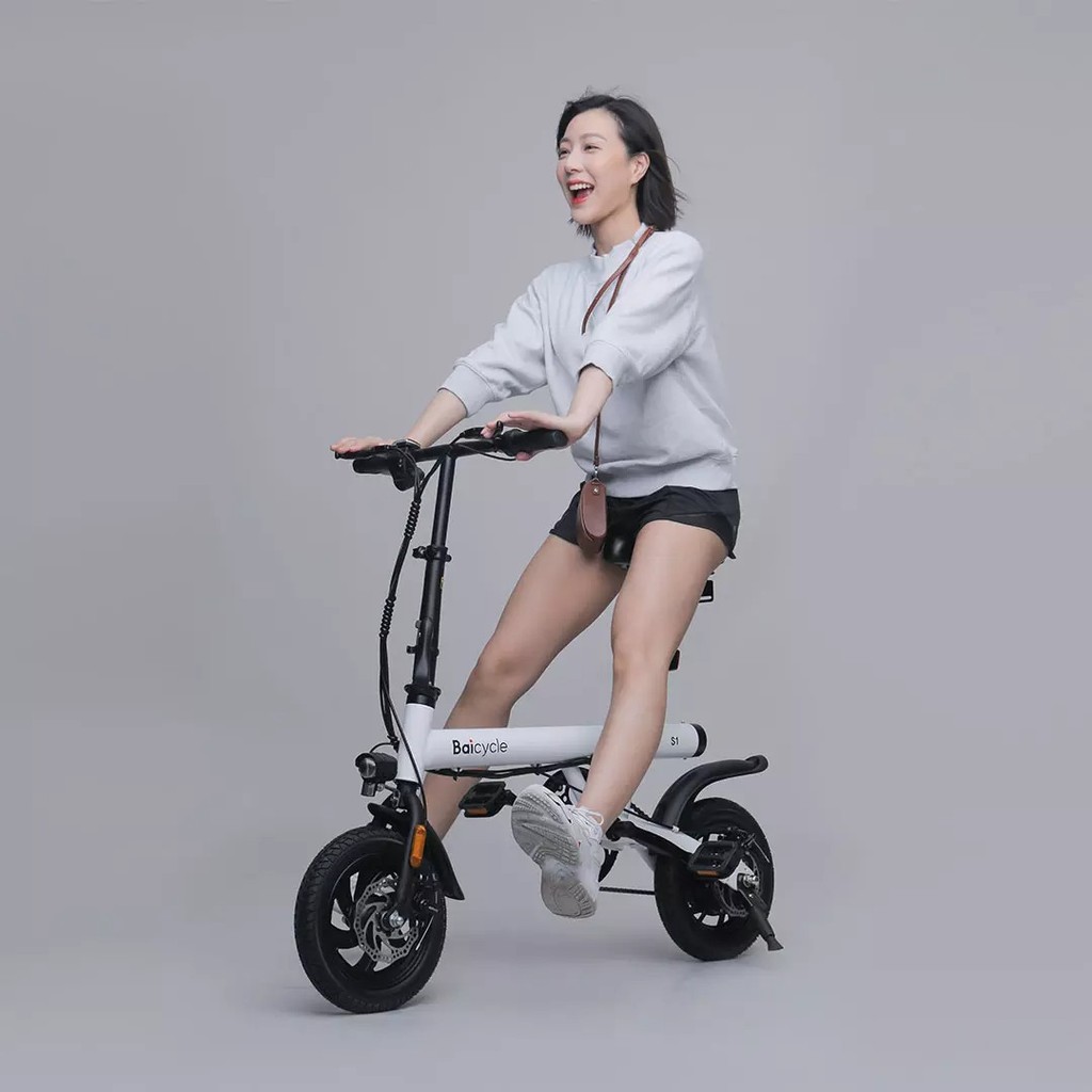 Xiaobai baicycle ไฟฟ้า Moped จักรยานไฟฟ้า S2 พับได้ขนาดเล็กใหม่มาตรฐานแห่งชาตินักเรียนผู้ใหญ่ไฟฟ้า M