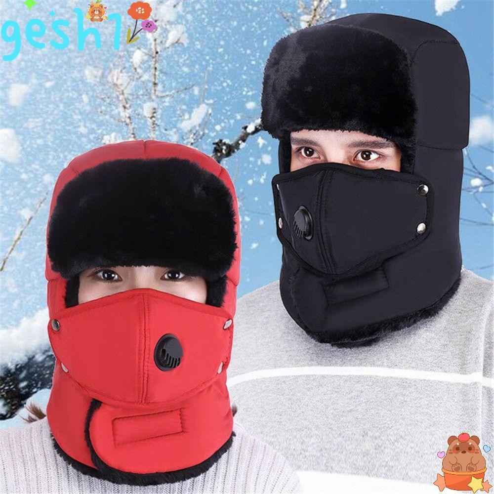 GESH1 Trapper Hat Warm Ushanka Fur Earflap Winter Bomber Hat