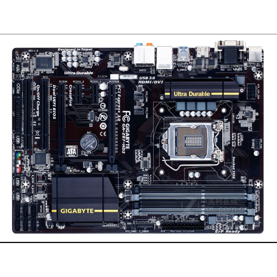 Gigabyte Z87X UD3H D3HP HD3 1150 Pin DDR3 H87 เมนบอร์ด Blackened Solid State Capacitor หรูหรา
