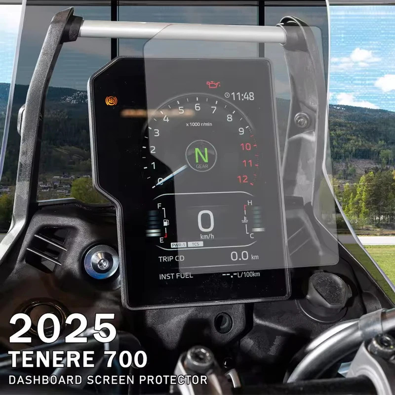2025 Tenere 700 ตัวป้องกันหน้าจอแดชบอร์ดสําหรับ Yamaha Tenere 700 เครื่องมือฟิล์ม Scratch Cluster Dashboard ป้องกันหน้าจอ
