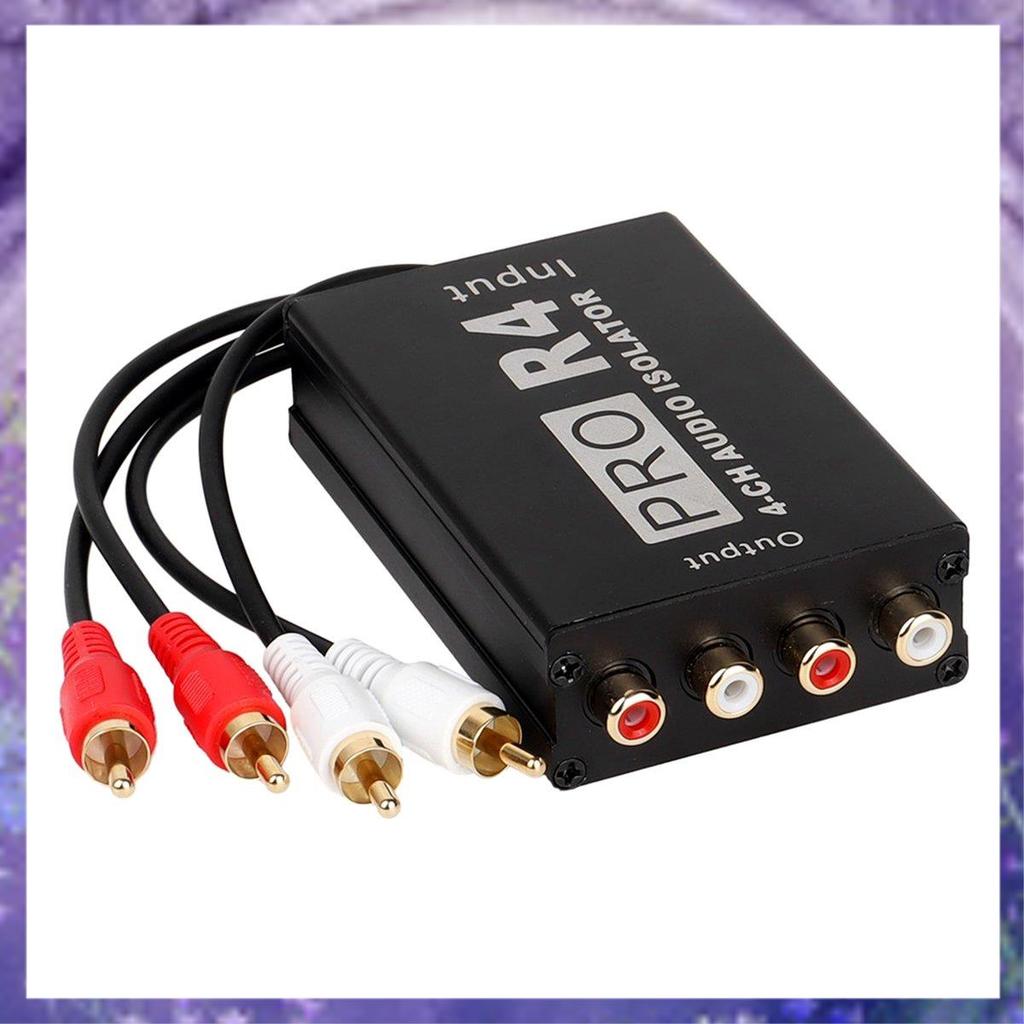 4 Channle Audio Isolator Audio Noise Isolator Car-Mounted Current Acoustic Noise Eliminator Common G