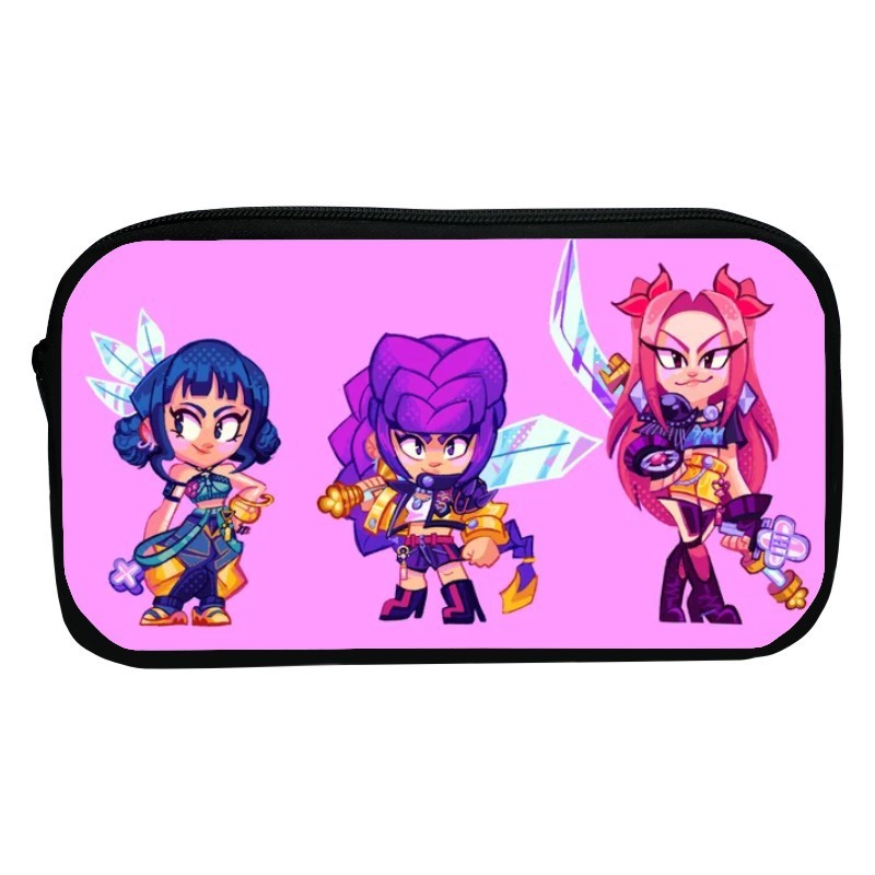 Kpop Demon Hunters ดินสอการ์ตูนเครื่องเขียนกระเป๋า Huntrix Kpop โรงเรียนประถมศึกษากระเป๋า