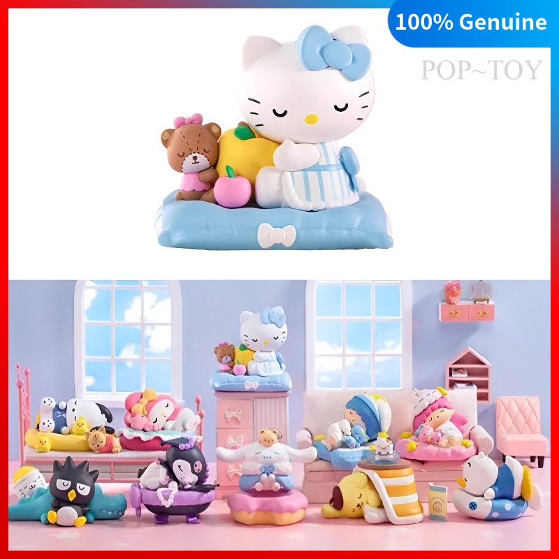 POPMART Sanrio fall asleep Series Figures Cute Blind Box pop mart sanrio hello kitty melody kuromi