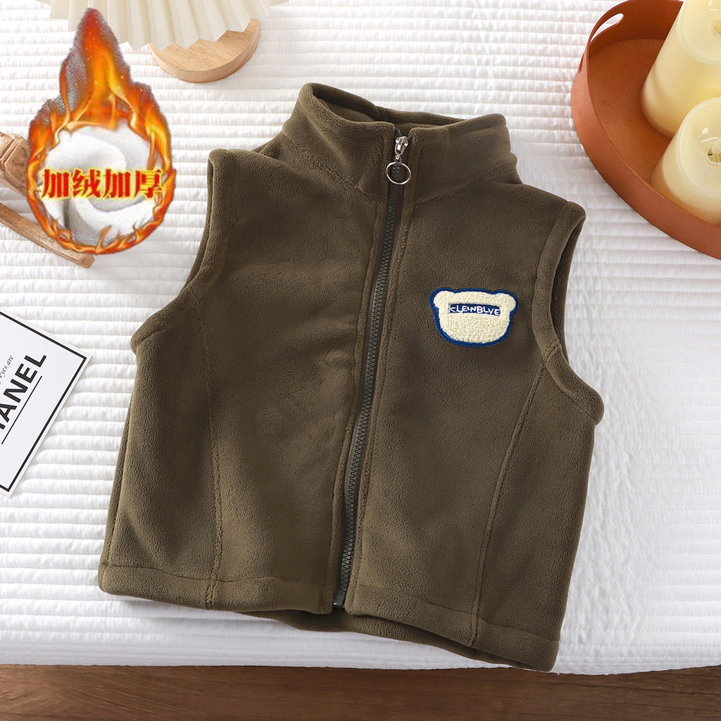 เสื้อกั๊กเด็กดีไซน์แบบออสเตรีย สำหรับฤดูใบไม้ร่วงและฤดูหนาว วัสดุขนแกะนุ่มสบาย พร้อมความอบอุ่นในทุกวัน - รูปที่ 6